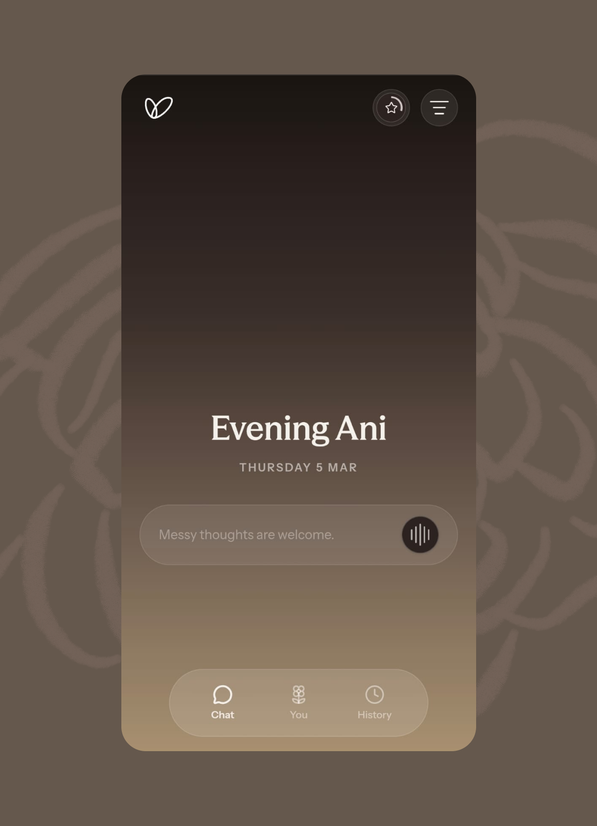 MindCore app demo screen 1
