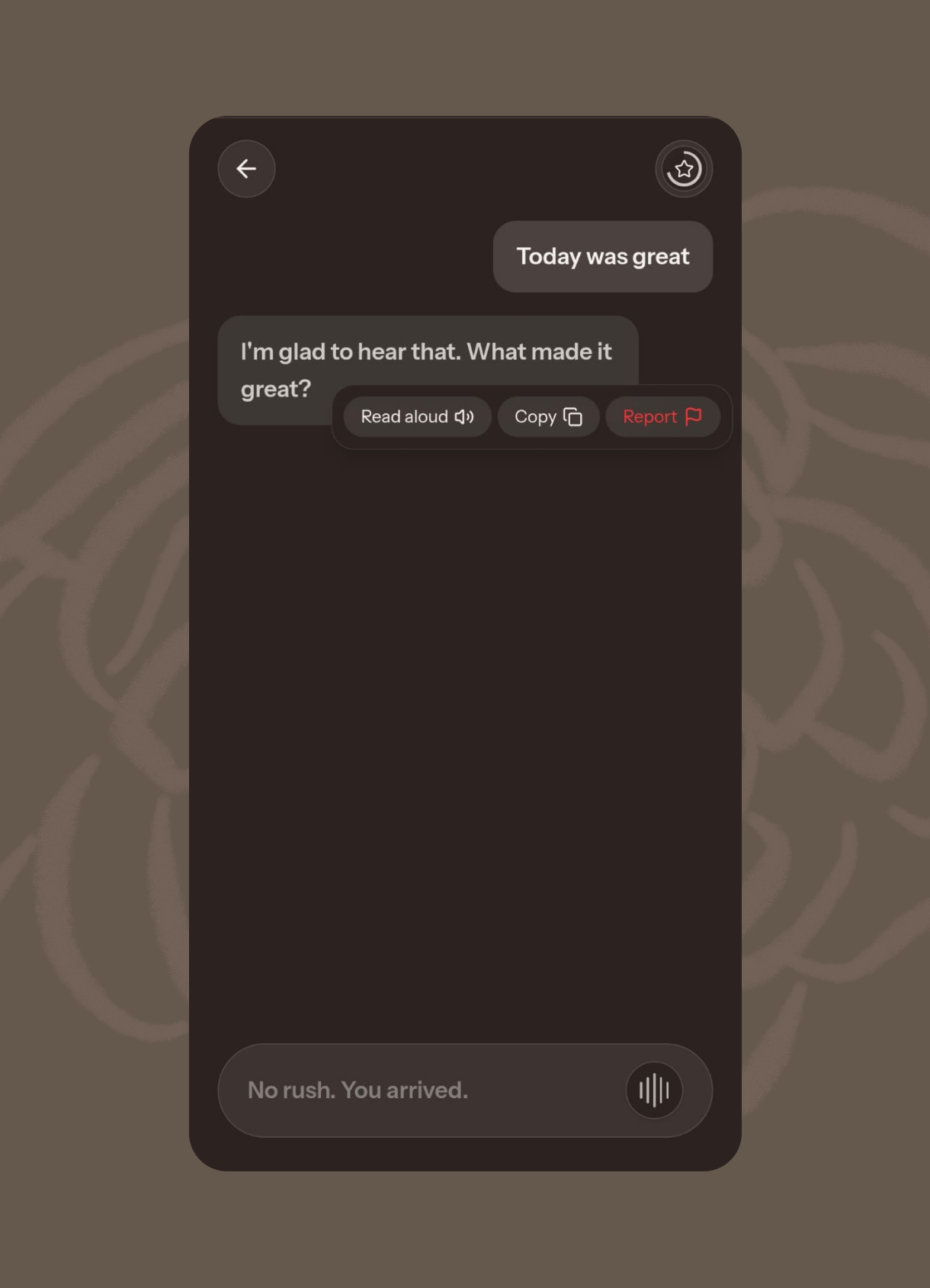 MindCore app demo screen 3